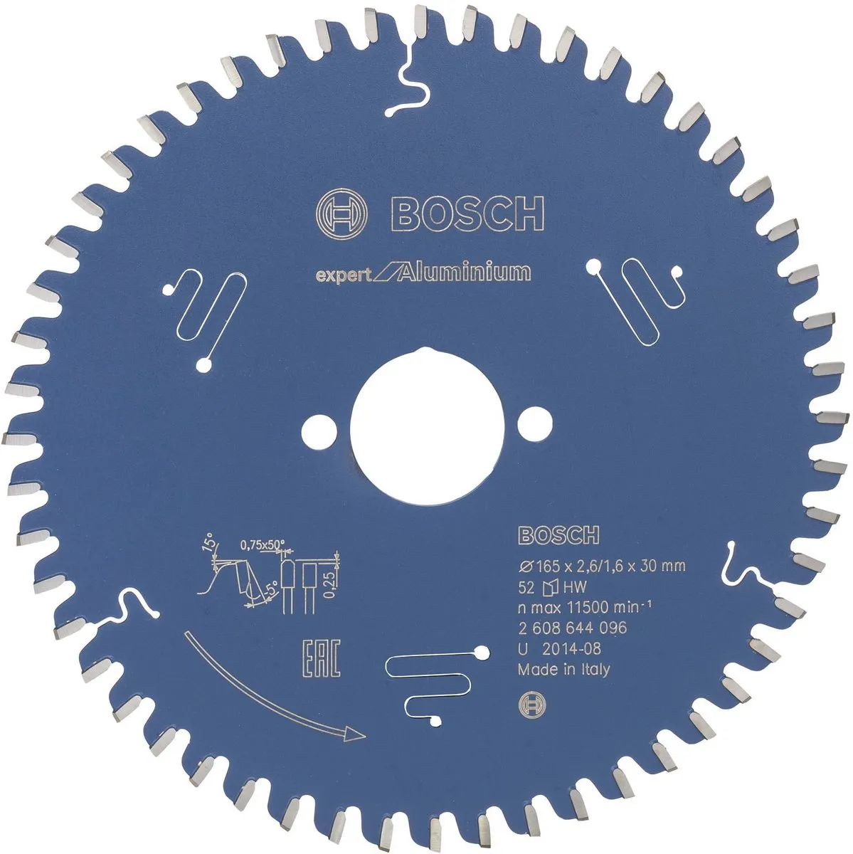 Bosch Expert Cirkelzaagblad 165mm - 52 Tanden - Aluminium - afbeelding 4 van 5