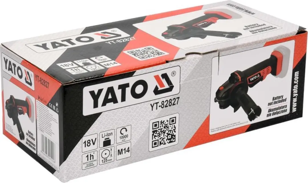 Yato YT-82826 Snoerloze Haakse Slijper 18V - 125mm - afbeelding 4 van 6
