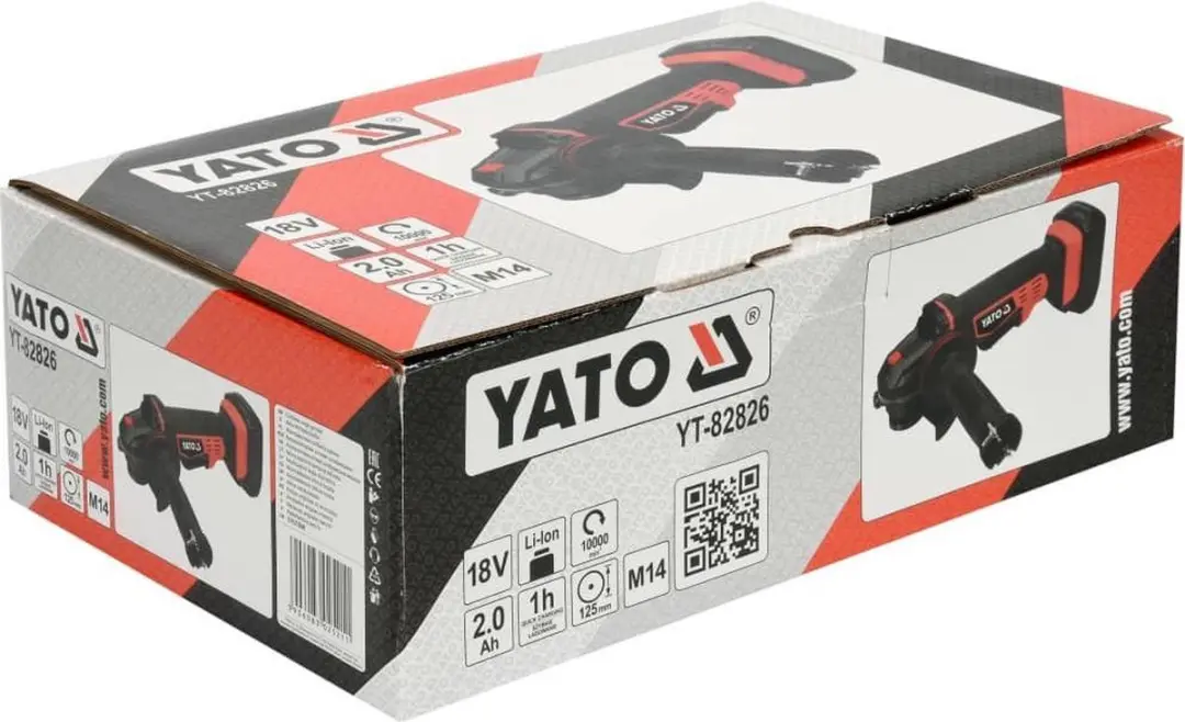 Yato YT-82827 Haakse Slijper 18V 125mm - Zonder Accu - afbeelding 6 van 6