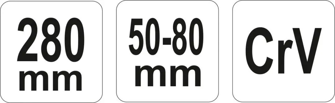 Yato YT-01672 Haaksleutel met Neus 50-80mm - afbeelding 3 van 3