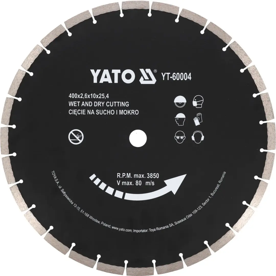 Yato Diamantschijf Beton & Graniet Ø400mm