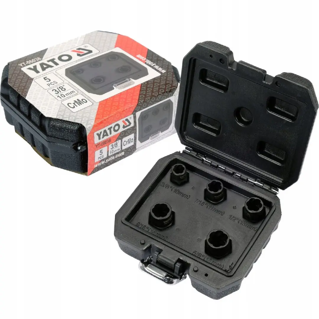 Yato Schroefverwijderaar Set 5 Delig 3/8"