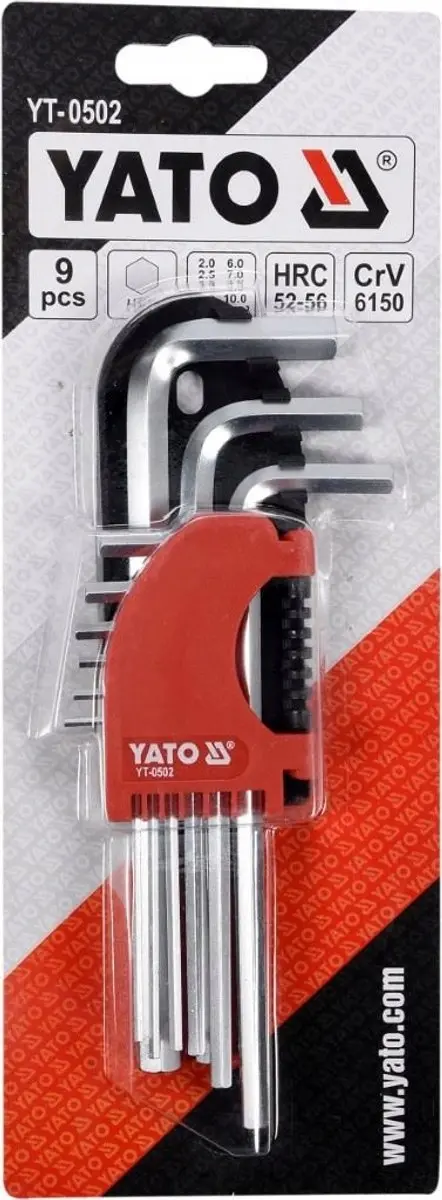 Yato Inbussleutelset 9-delig 2-10mm CR-V - afbeelding 4 van 4