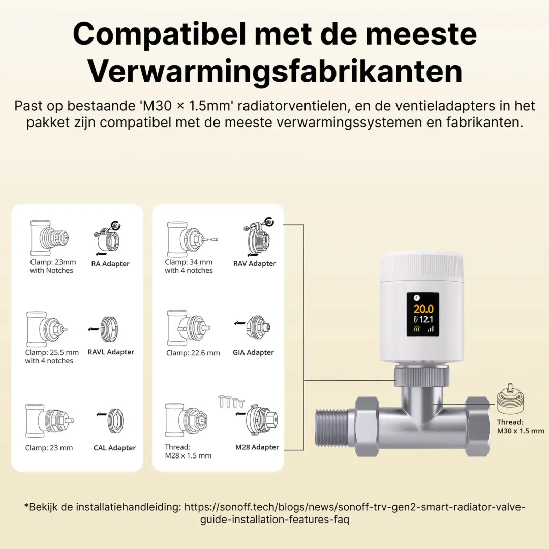 Sonoff TRV-ZBT Gen2 Thermostatische Radiatorkraan - Wit - afbeelding 5 van 6