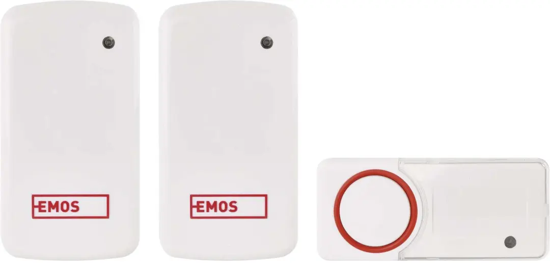 Emos P5750.2R Draadloze Deurbel - Rood/Wit - afbeelding 2 van 6