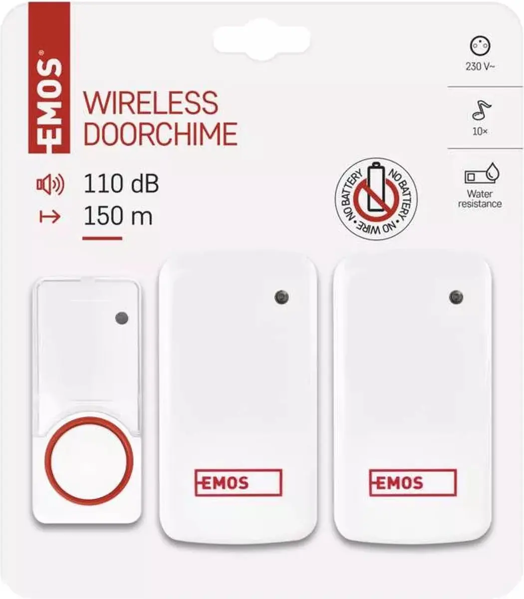 Emos P5750.2R Draadloze Deurbel