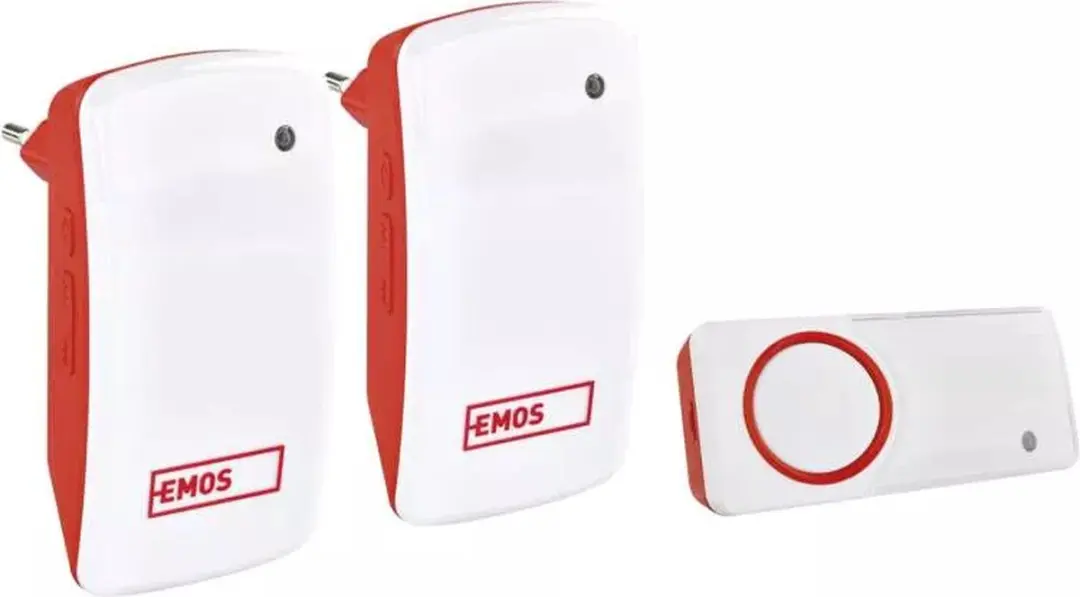 Emos P5750.2R Draadloze Deurbel - Rood/Wit - afbeelding 5 van 6