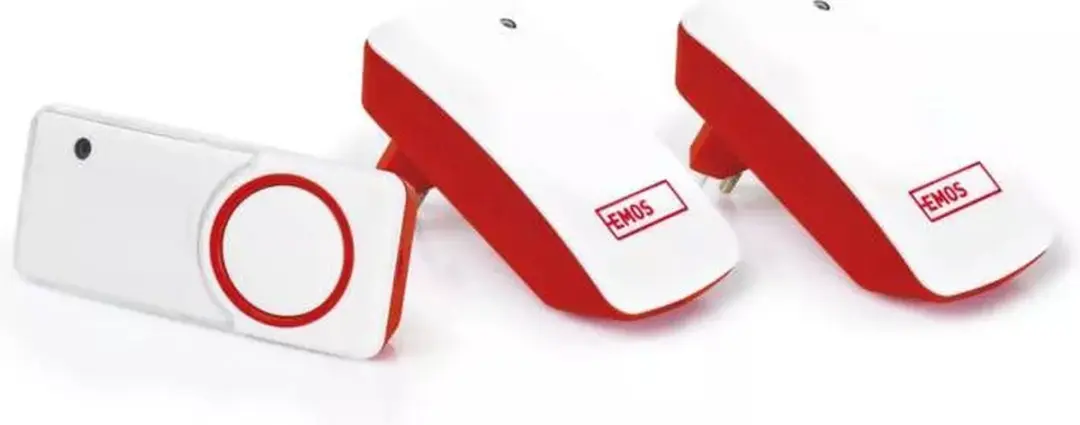 Emos P5750.2R Draadloze Deurbel - Rood/Wit - afbeelding 6 van 6