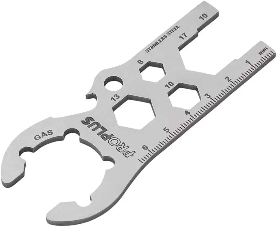 ProPlus RVS multifunctionele gasflessleutel 8 10 13 17 19 mm met flessenopener v