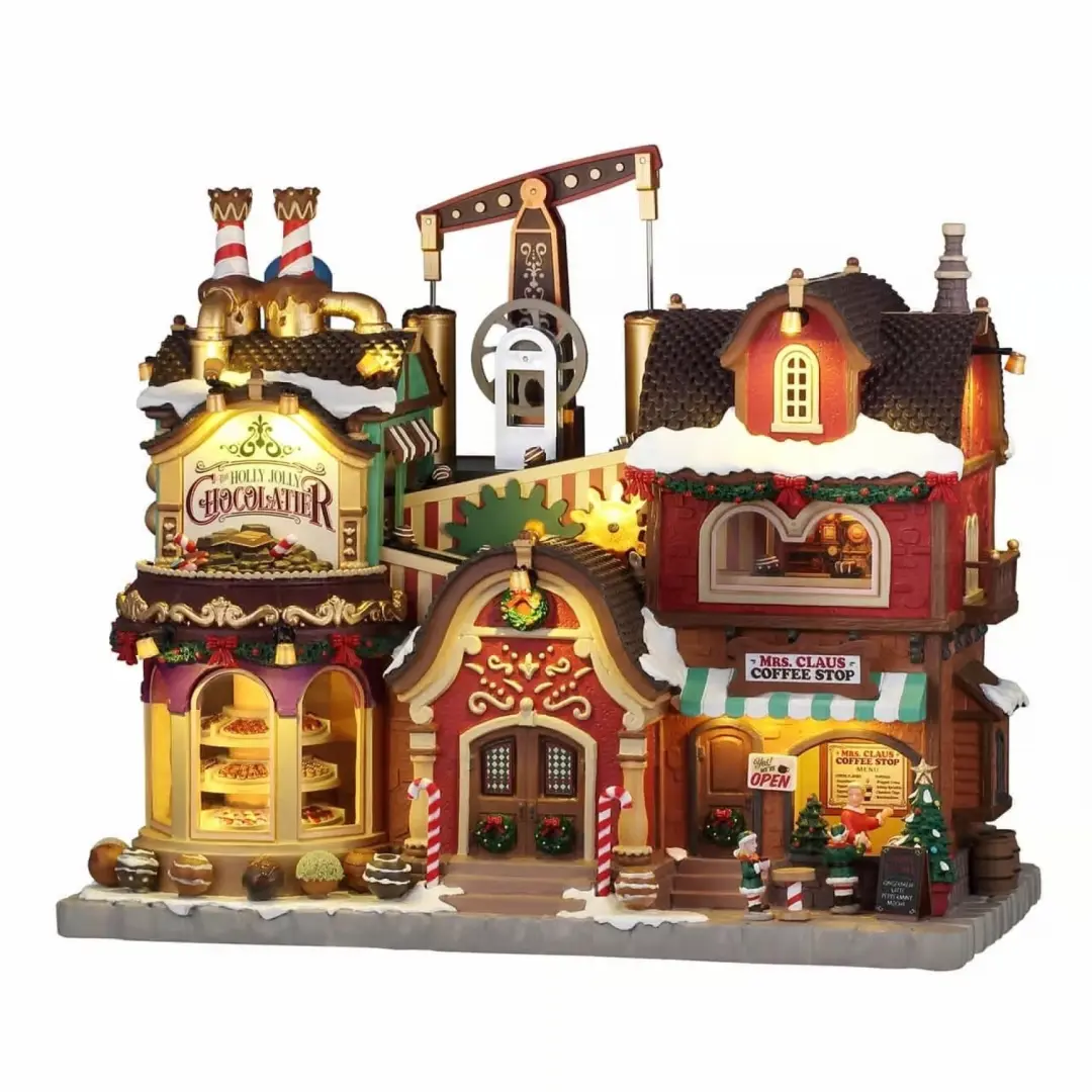 Lemax Holly Jolly Chocolatier & Mrs. Claus Coffee Shop