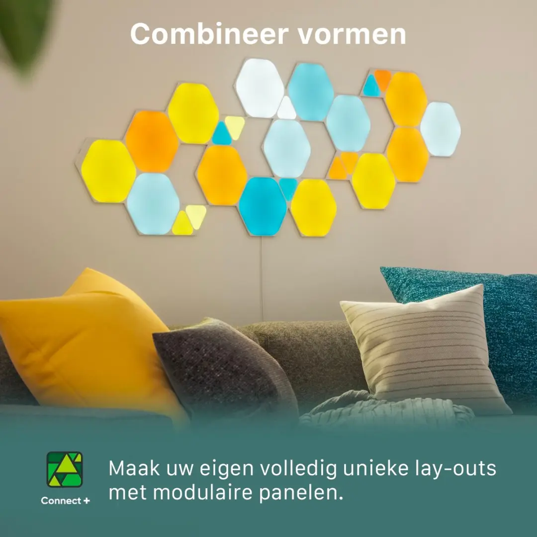 Nanoleaf Shapes Mini Triangles Uitbreidingspakket - 10 Panelen - afbeelding 6 van 6