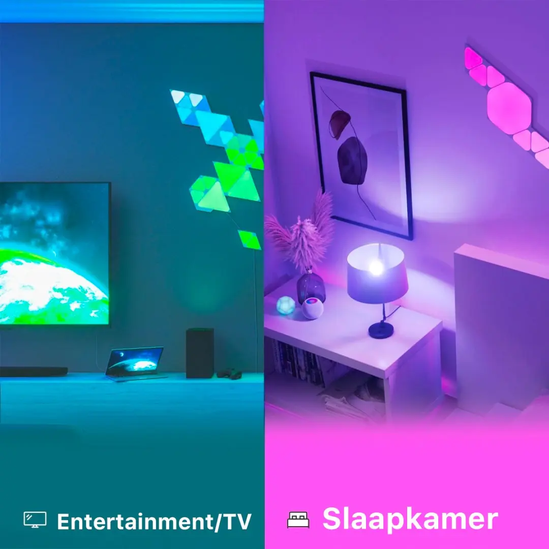 Nanoleaf Shapes Mini Triangles Uitbreidingspakket - 10 Panelen - afbeelding 5 van 6