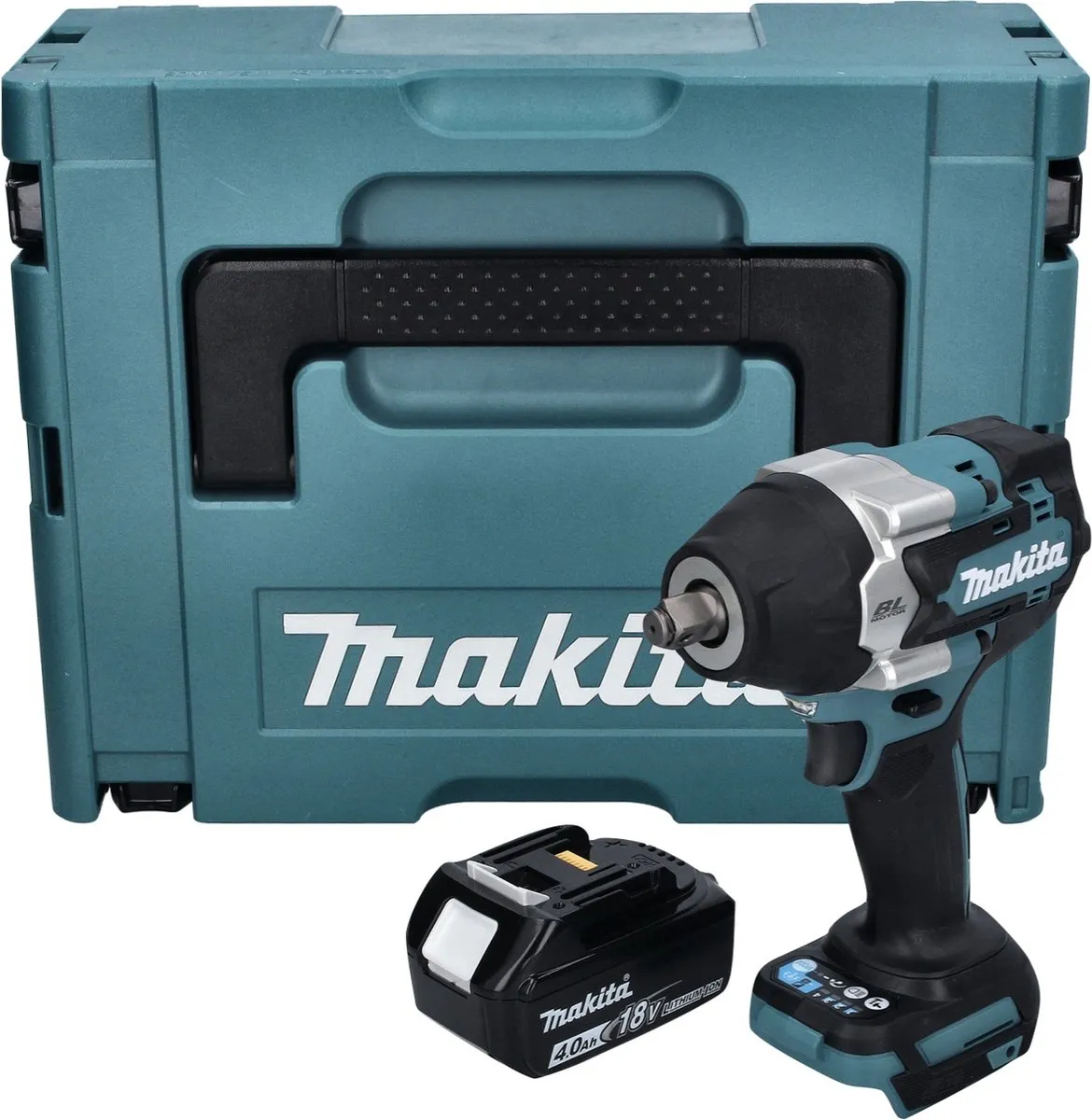 Makita DTW700M1J Accu Slagmoersleutel 18V 700Nm - 1/2" XPT Borstelloos - 4.0Ah