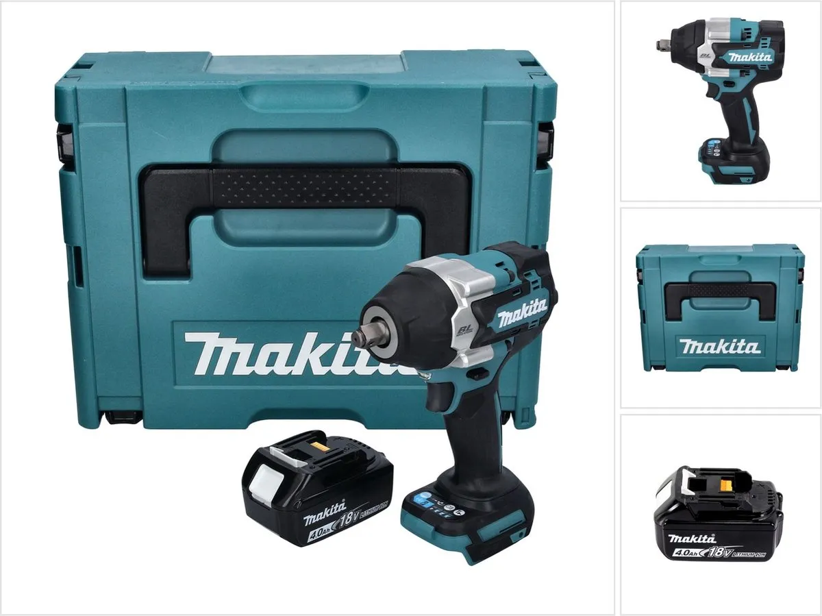Makita DTW700M1J Accu Slagmoersleutel 18V 700Nm