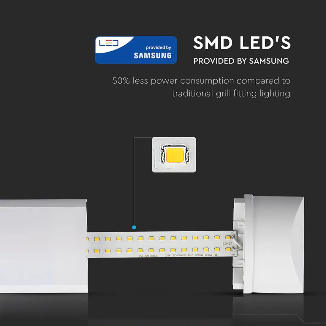 V-TAC VT-8-40 LED Armatuur 40W - 120cm - 3000K - afbeelding 5 van 6