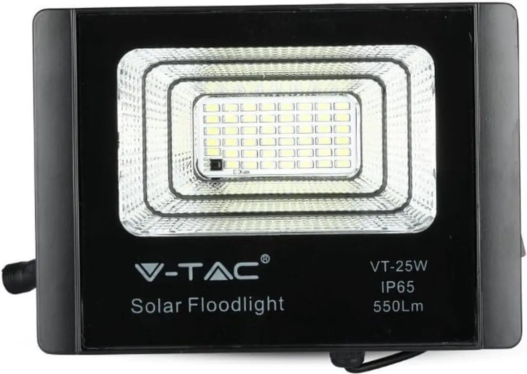 V-TAC VT-25W Solar Schijnwerper - 12W - 550 Lumen - IP65 - afbeelding 6 van 6