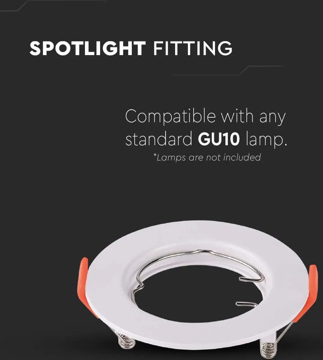 V-TAC VT-929-W LED Inbouwspot - GU10 - IP20 - Wit - afbeelding 4 van 6