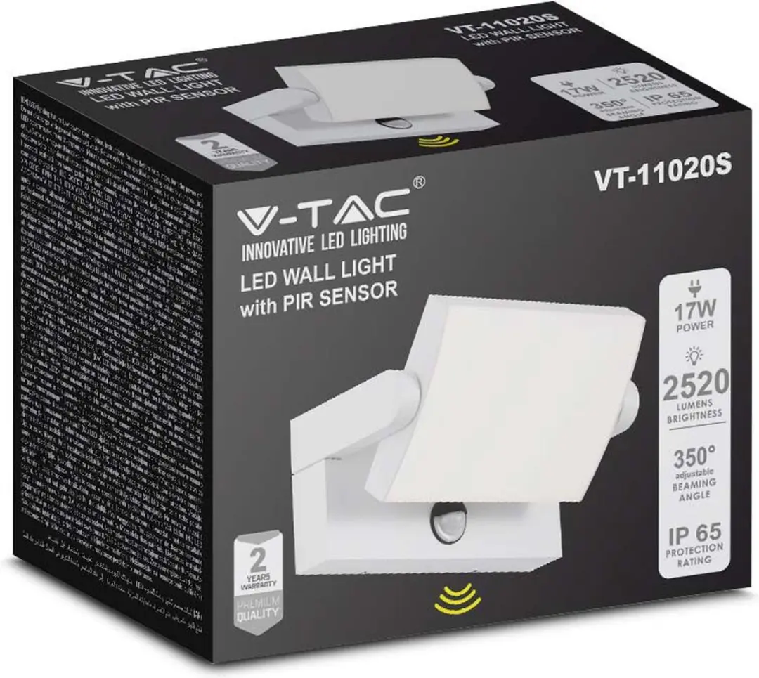 V-TAC VT-11020S LED Gevelverlichting - 17W - 3000K - Wit - afbeelding 6 van 6