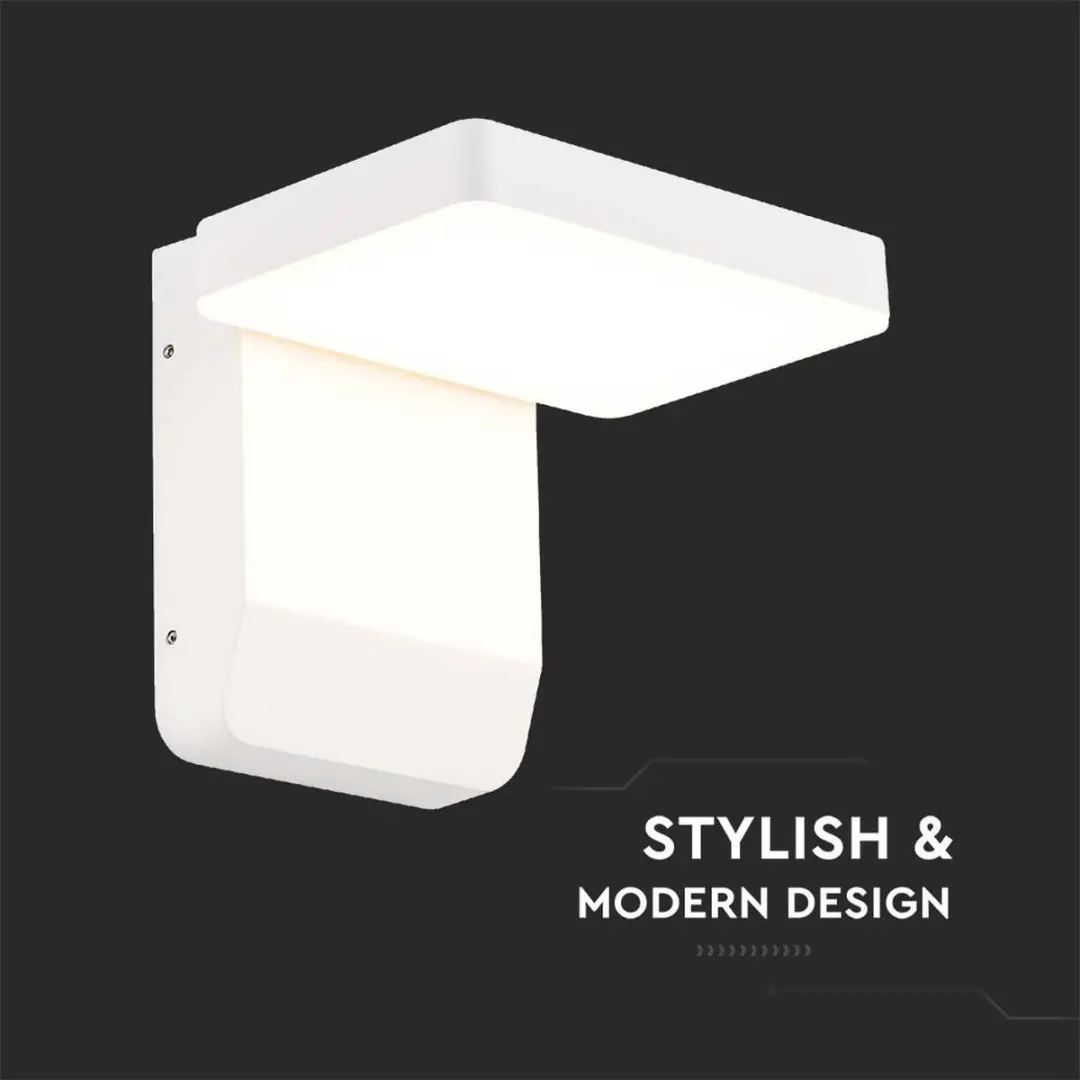 V-TAC VT-11020-SQ-W LED Wandlamp - IP65 - 4000K - Wit - afbeelding 3 van 6