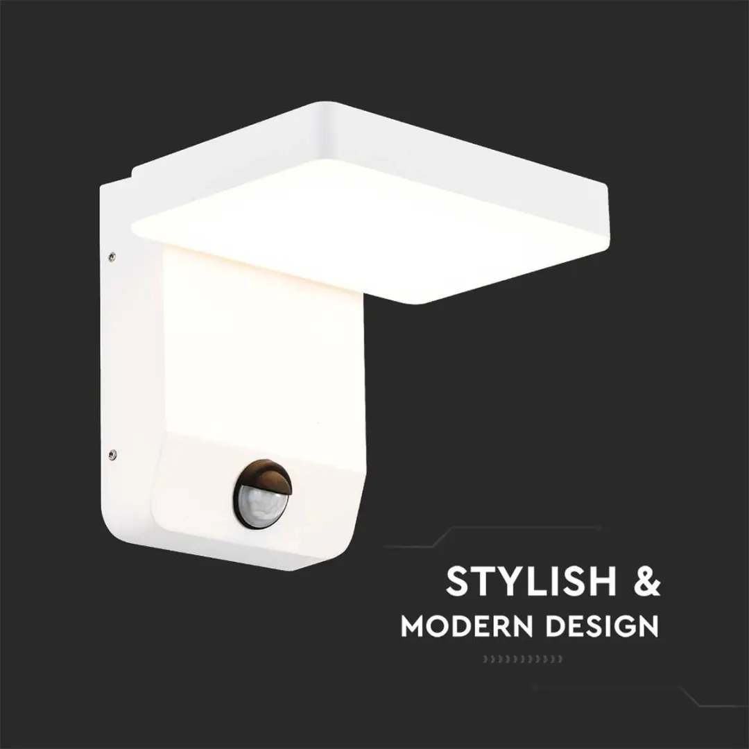 V-TAC VT-11020S-SQ-W LED Wandlamp Buiten met Sensor - afbeelding 3 van 6