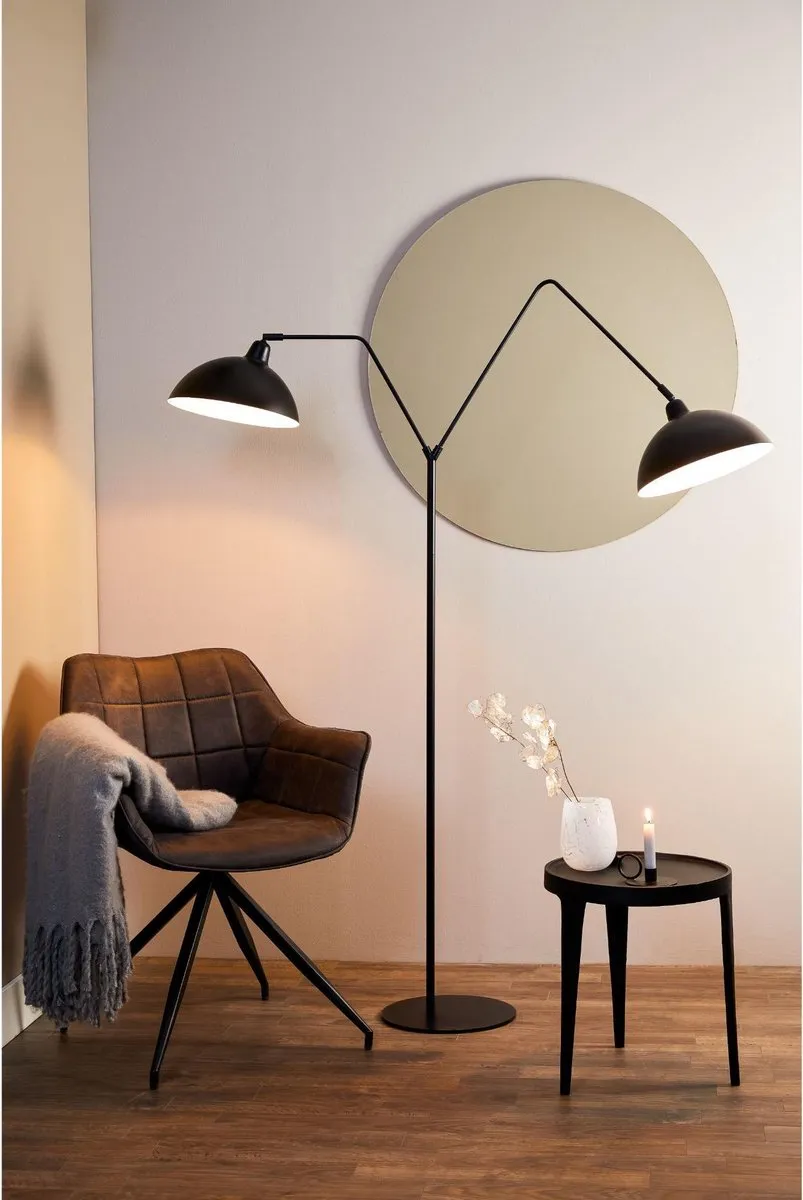 vtwonen Orion Vloerlamp - Zwart - 2 Lichtpunten