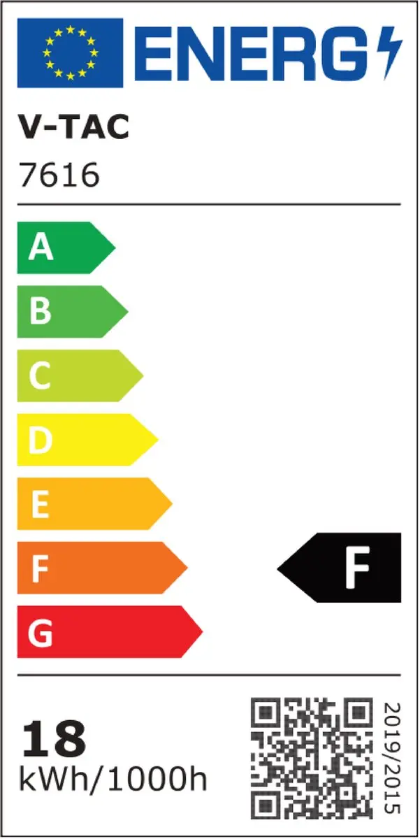 V-TAC VT-8618W-RD LED Ronde Plafondlamp - IP44 - Wit - 18W - 1800 Lumen - 4000K - 225MM - afbeelding 2 van 6