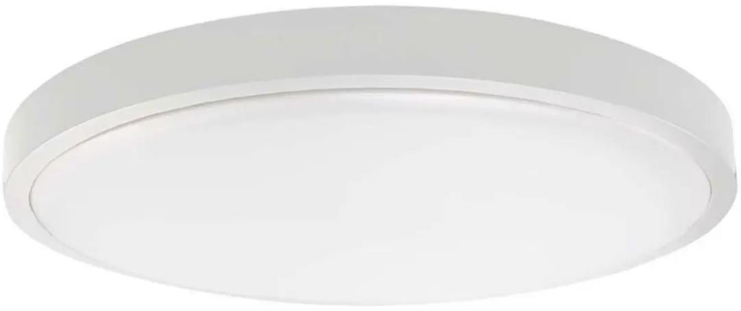 Plafondlamp Badkamerlamp Woonkamerlamp Ganglamp rond, kunststof wit IP44, 1x LED