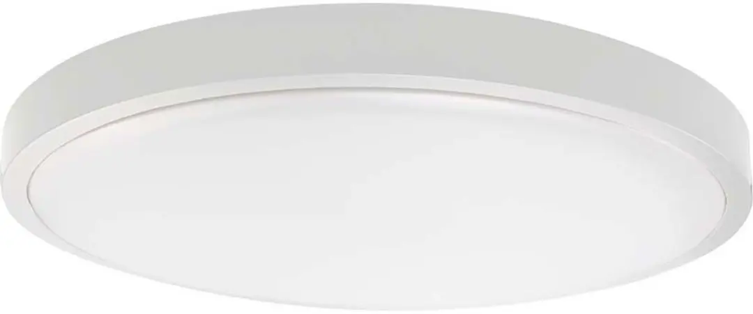 Plafondlamp Badkamerlamp Woonkamerlamp Ganglamp rond, kunststof wit IP44, 1x LED