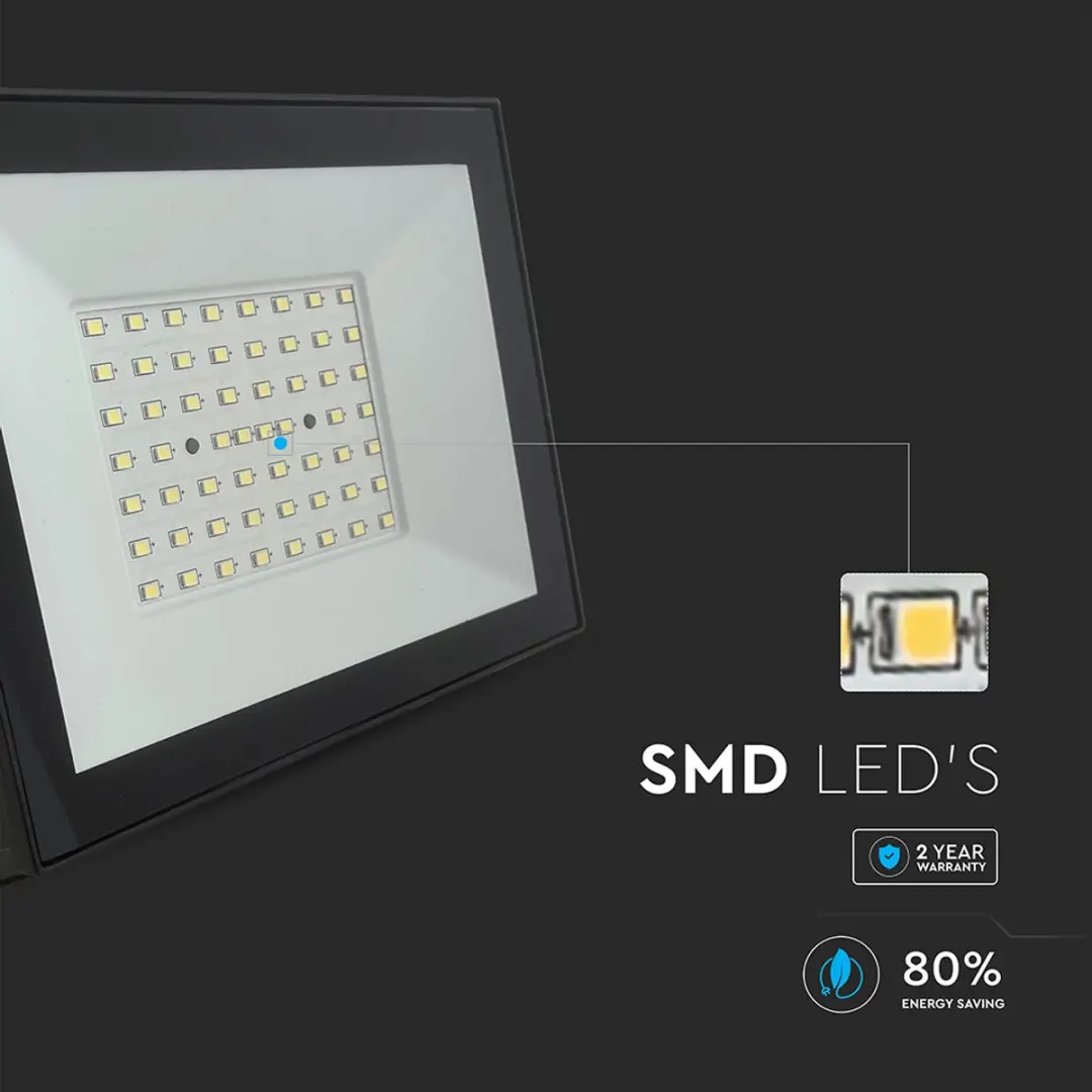 V-TAC VT-44054-B LED Schijnwerper 50W - IP65 - 6500K - afbeelding 6 van 6