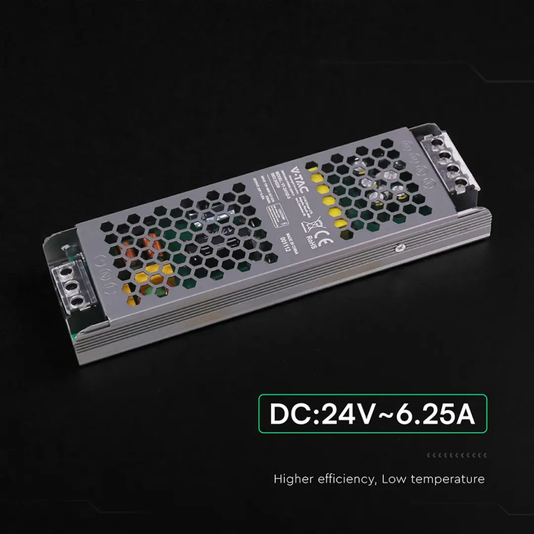 V-TAC VT-24152-S LED-transformator - 150W - 24V - afbeelding 3 van 6