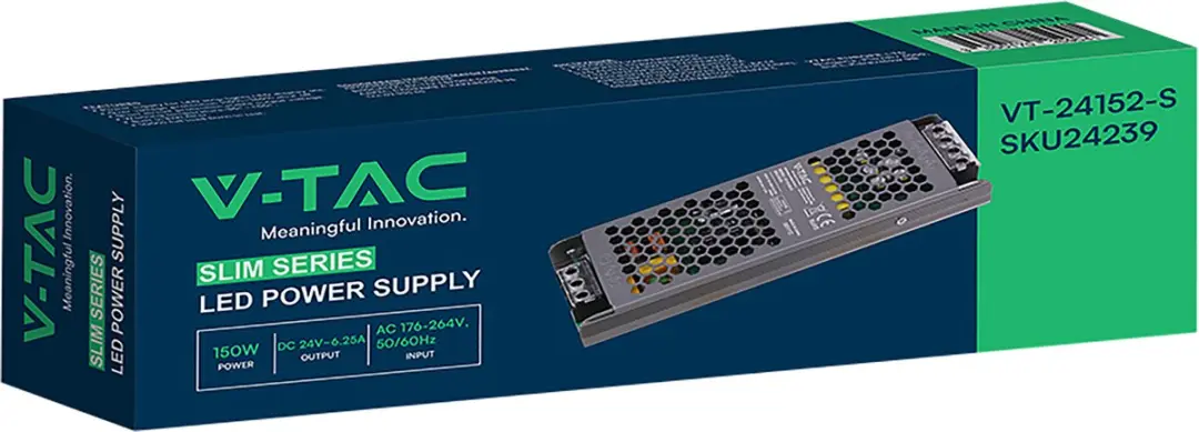 V-TAC VT-24152-S LED-transformator - 150W - 24V - afbeelding 2 van 6