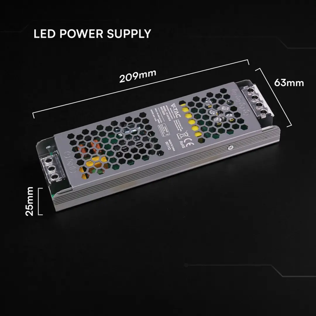 V-TAC VT-24152-S LED-transformator - 150W - 24V - afbeelding 4 van 6