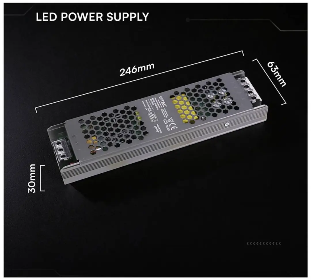 V-TAC VT-24250-S LED-transformator 250W 24V - afbeelding 3 van 3