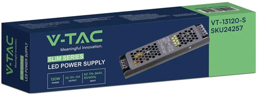 V-TAC VT-13120-S LED-transformator 120W 12V - afbeelding 2 van 3