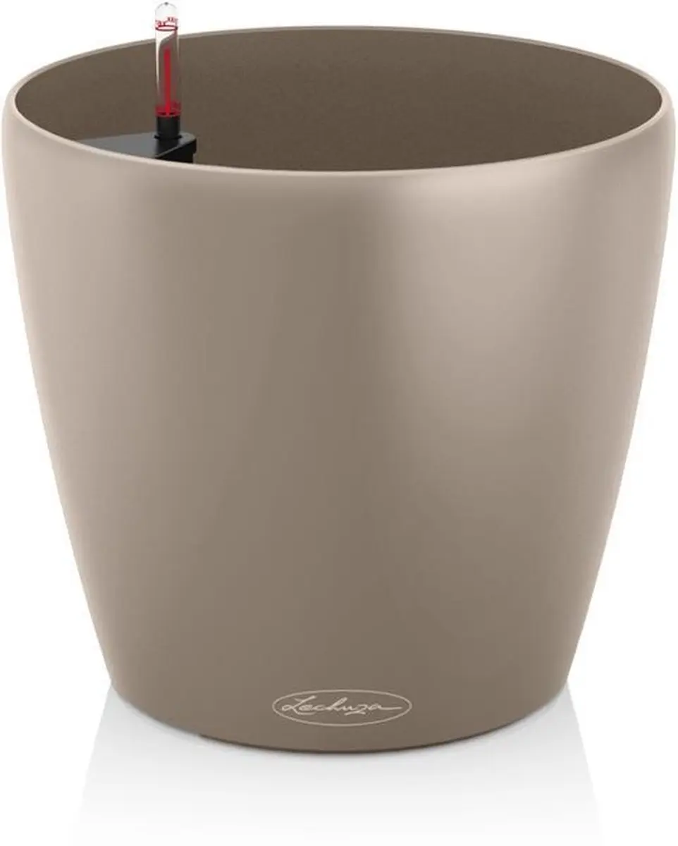 LECHUZA CLASSICO Color 18 - Plantenbak - met bewateringssysteem - ALL-IN-ONE set met LECHUZA-PON - zandbruin