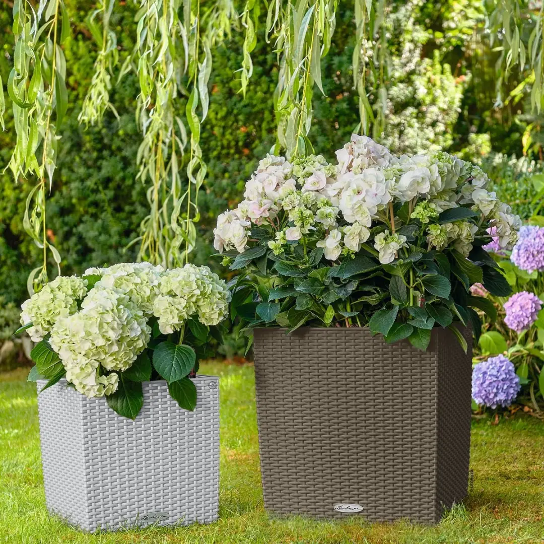 Lechuza CUBE Cottage 30 Plantenbak - Lichtgrijs - afbeelding 2 van 6