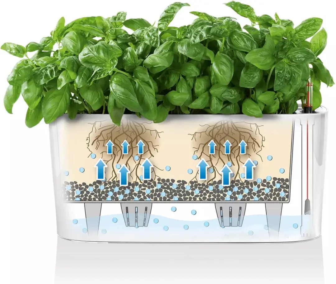 Lechuza Delta Premium 20 Plantenbak - Hoogglans Wit - afbeelding 6 van 6