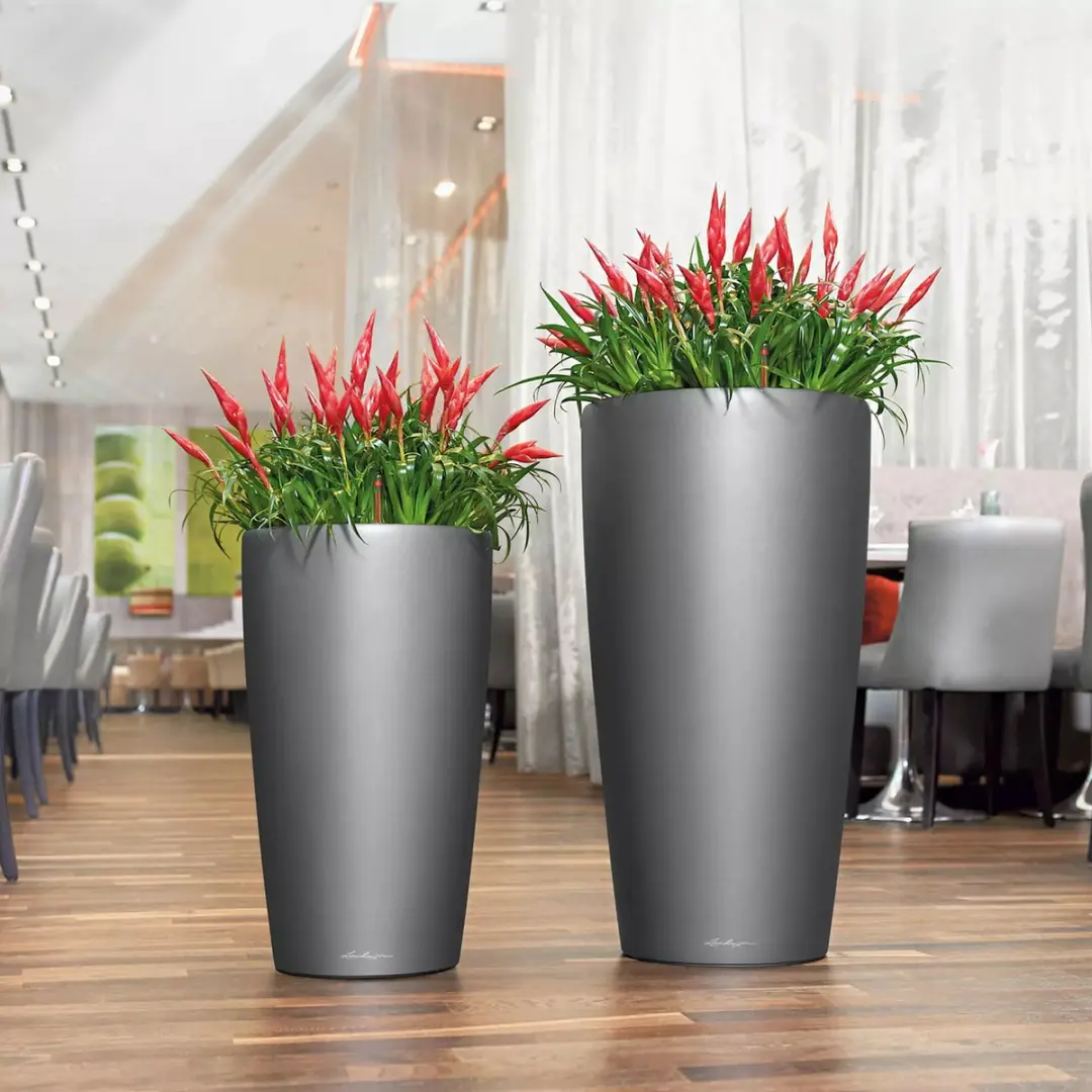Lechuza Rondo Premium 40 Plantenbak - 22l - Wit Mat - afbeelding 5 van 6