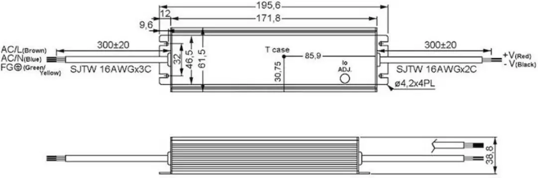 Mean Well HLG-80H-24A LED-driver - 24V - 81.6W - afbeelding 2 van 4