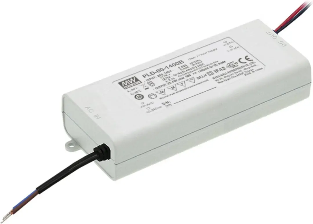 Mean Well PLD-60-700B LED-driver Constante stroomsterkte 60 W 0.7 A 50