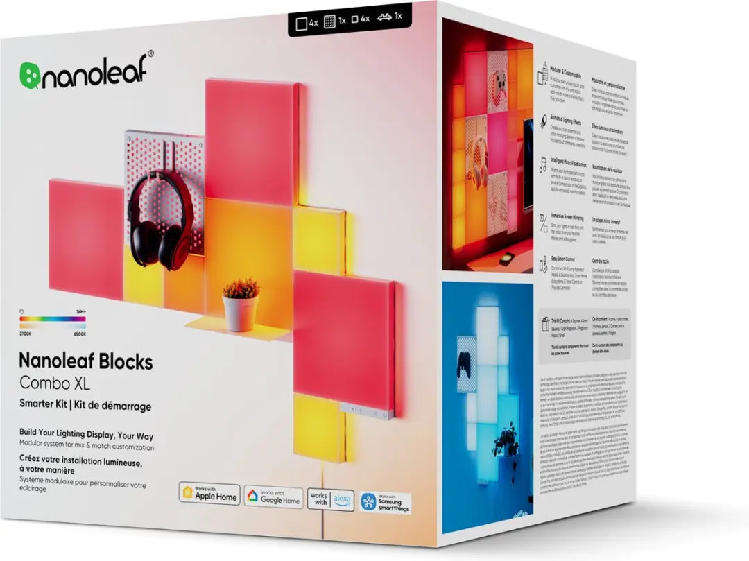 Nanoleaf Blocks Combo N8100K02-10CB Plafondlamp - Wit - afbeelding 5 van 6