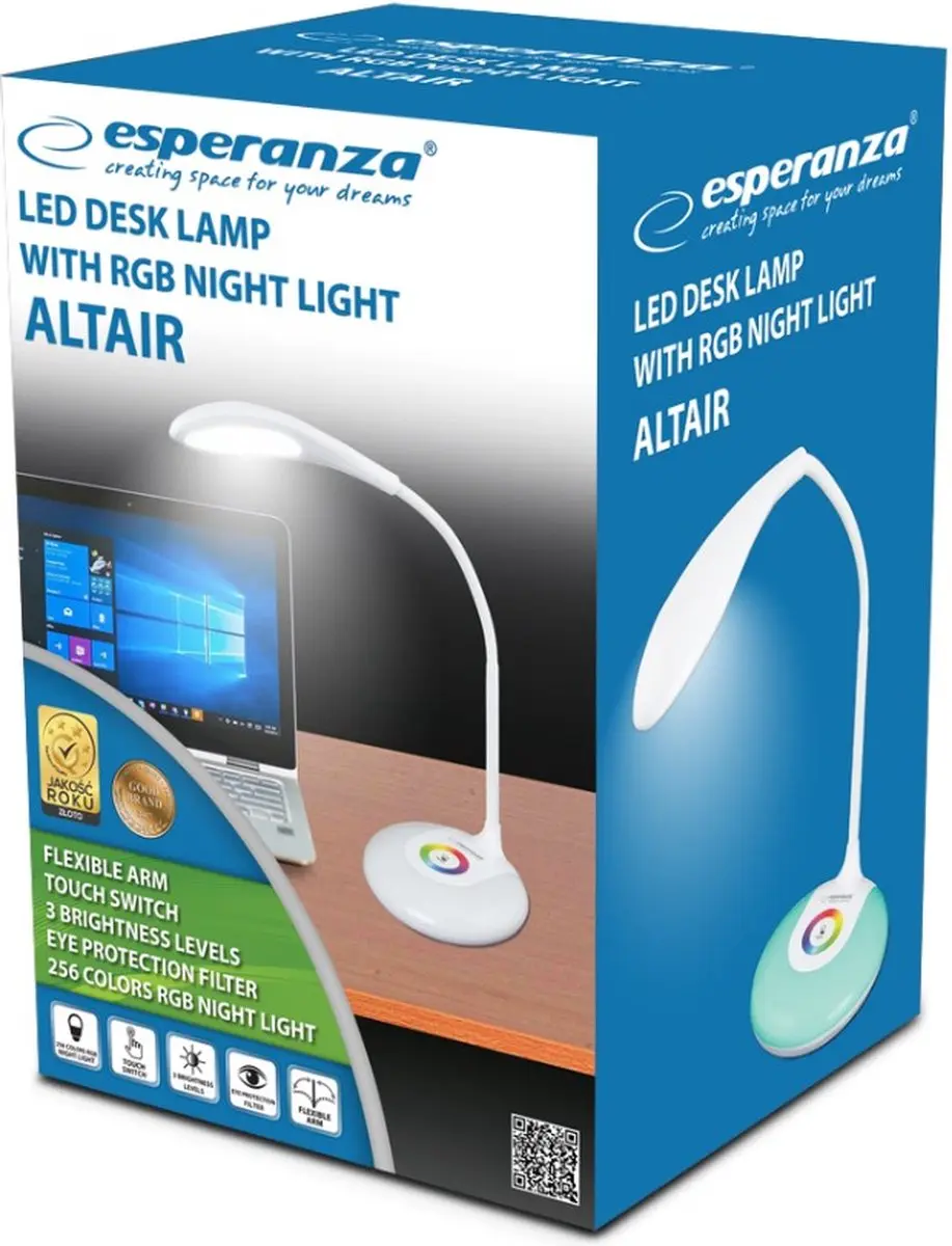 Esperanza ELD102 RGB tafellamp - 256 kleuren - Wit - afbeelding 5 van 6