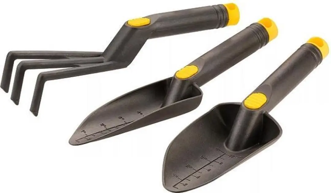 Topex tuingereedschap-set cultivator, schep breed en smal (3-delig)