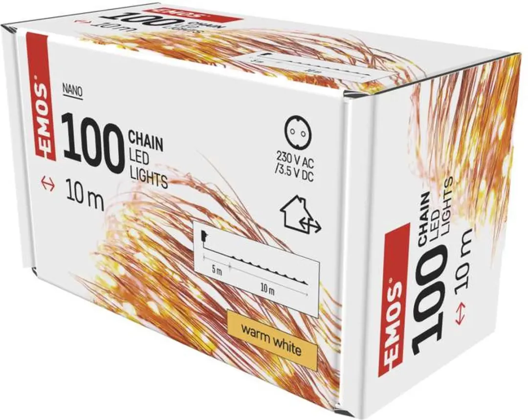 EMOS D3AW02 LED-kerstverlichting nano-slinger - 10 m - afbeelding 2 van 6