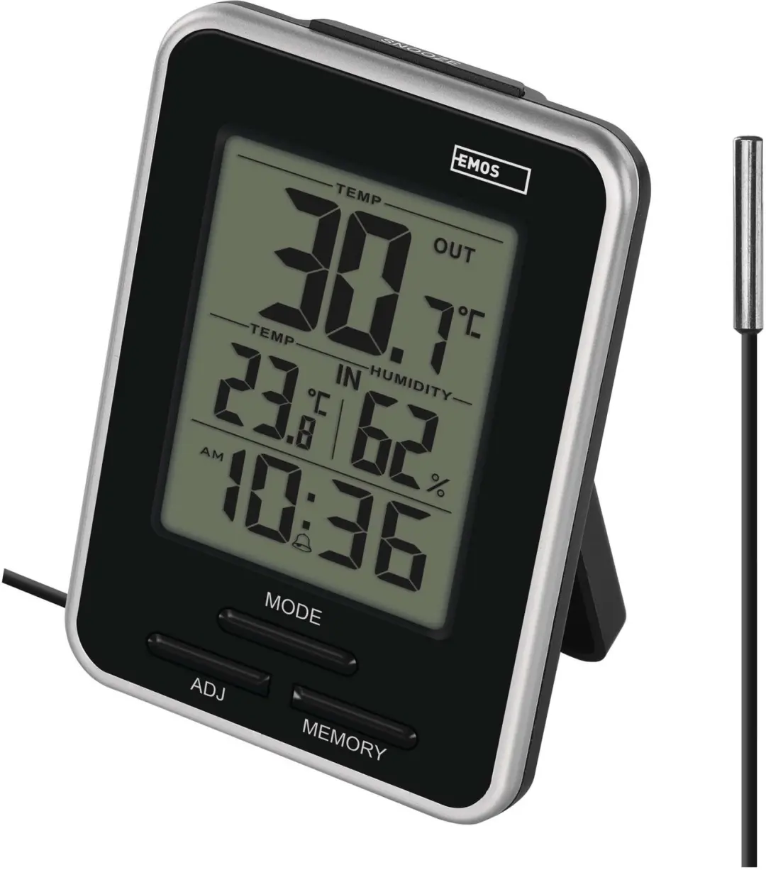 Emos E0121 Thermometer + Hygrometer - Zwart - afbeelding 5 van 6