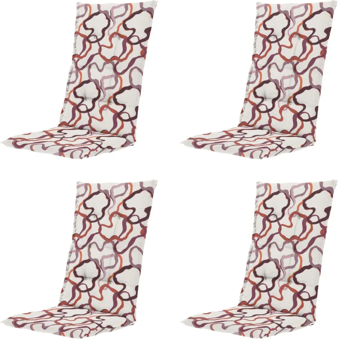 Wolken - Kussen Gestikt hoge rug - Set van 4 - afbeelding 2 van 2