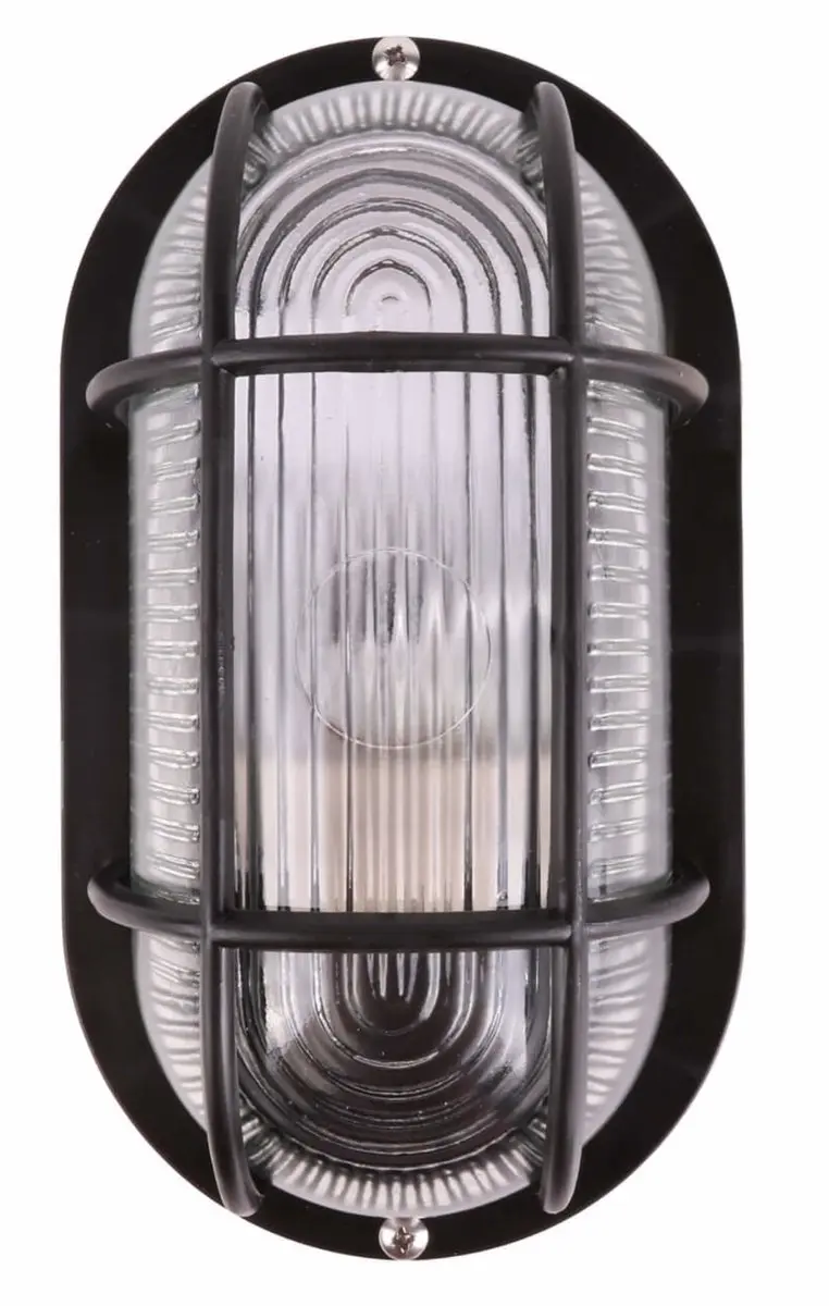 Benson Bulleye Buitenlamp Ovaal Zwart E27