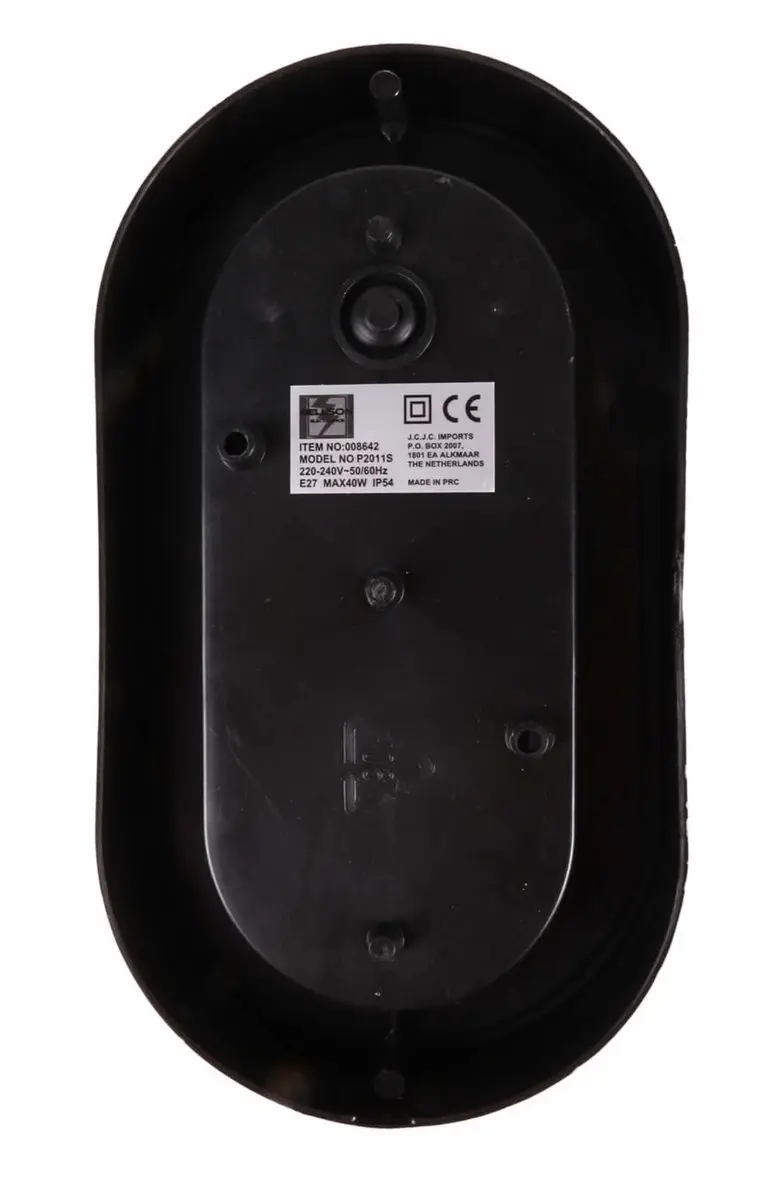 Benson Bulleye Buitenlamp Ovaal Zwart E27 - afbeelding 6 van 6