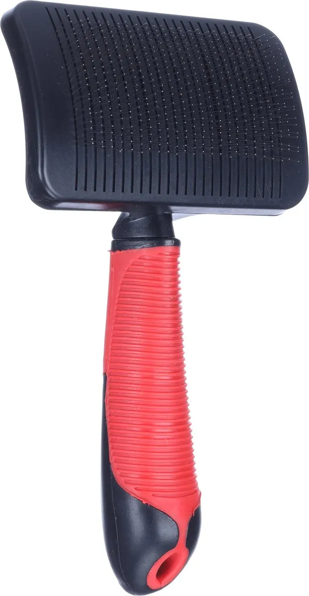 Flamingo Slickerborstel Easy Clean - Hondenborstel L - Rood - afbeelding 5 van 5
