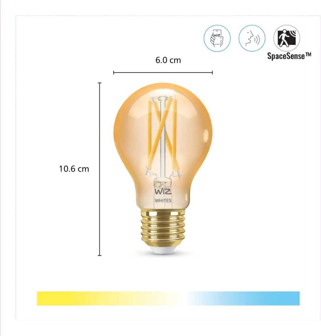 WiZ Smart Filament Lamp E27 Goud - Warm tot Koelwit - afbeelding 3 van 6